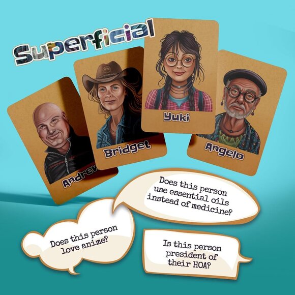 NEW Superficial Adult Party Card Game Board Game Guess Who The Skin-Deep Game - Picture 3 of 11